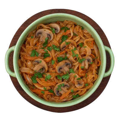 Капуста с грибами
